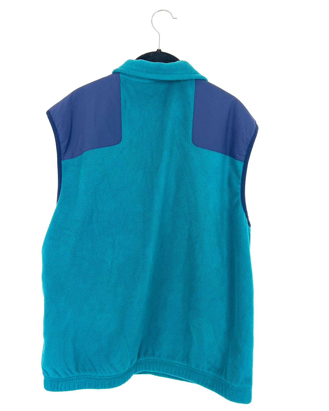 Turquoise Fleece Pullover Vest - Unisex -  Mens Medium / Womens Large