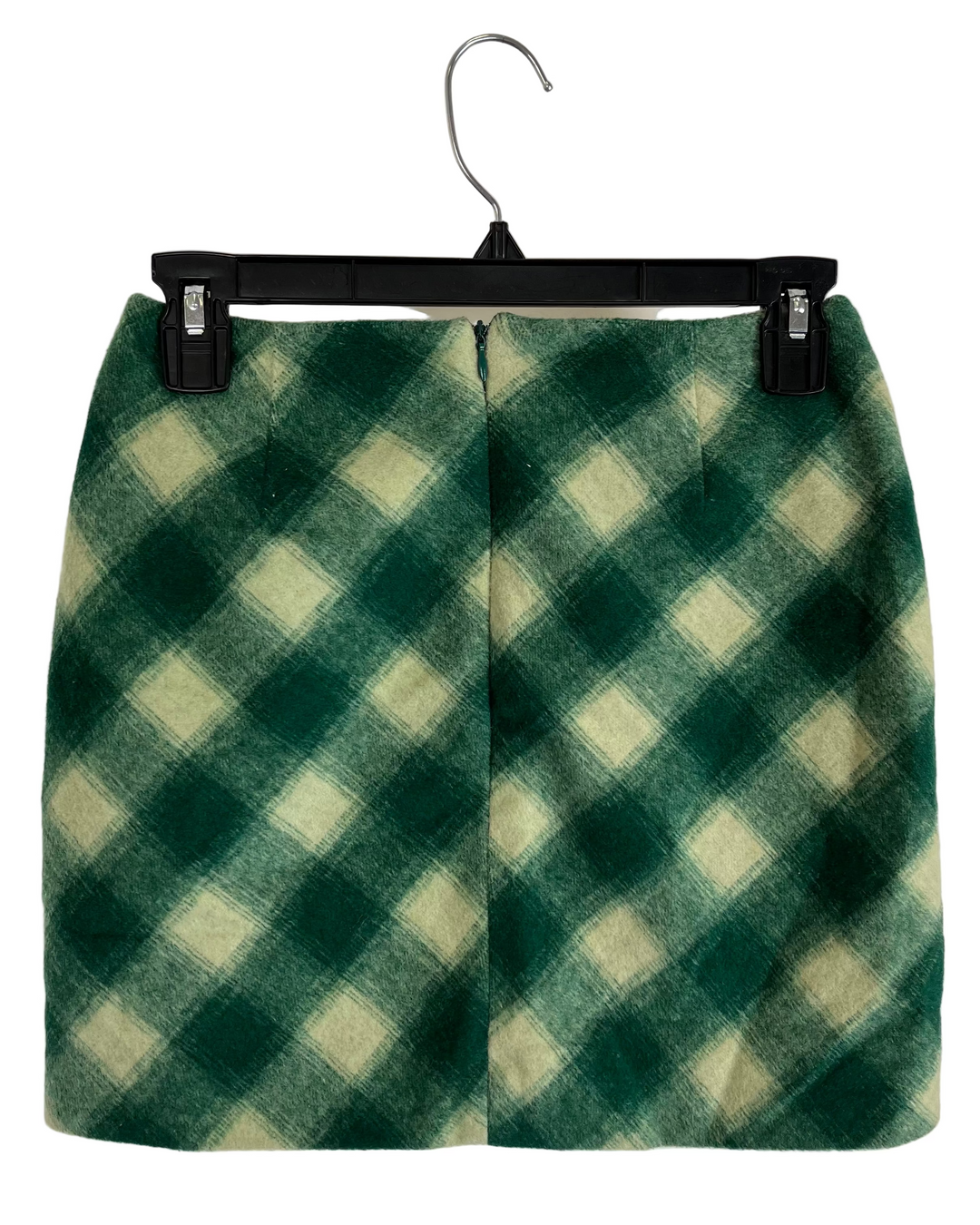 Green Plaid Mini Skirt - Size 00/0