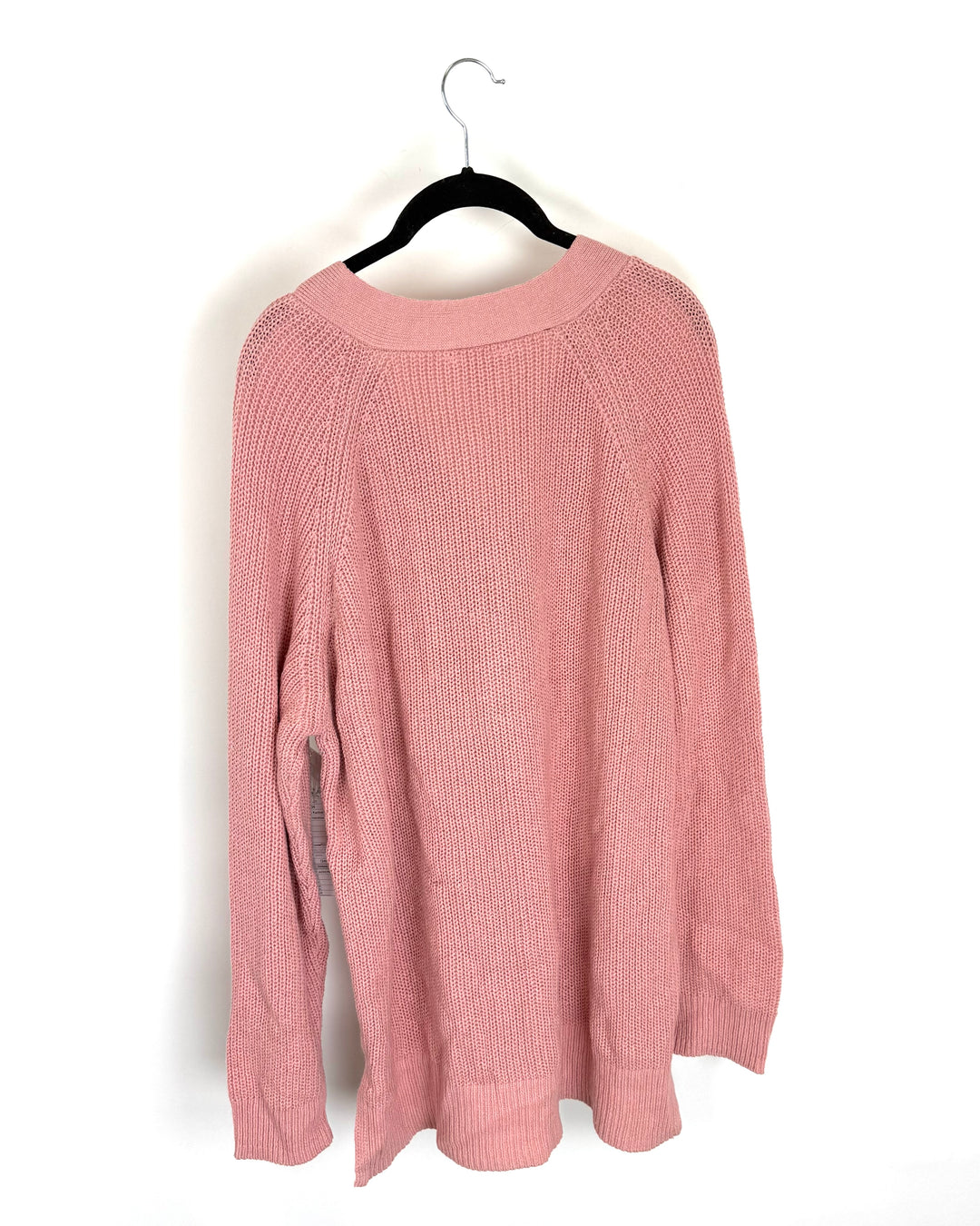 Rose Pink Button Sweater - Size 16/18