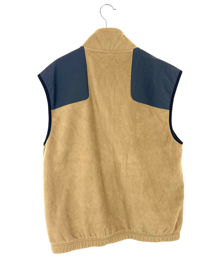Brown Fleece Pullover Vest - Unisex - Mens Medium / Womens Large