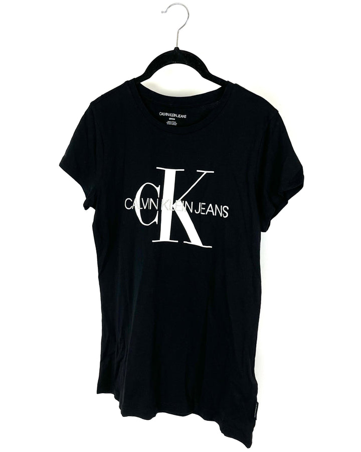 Black Sparkly Logo Short Sleeve Shirt - Small