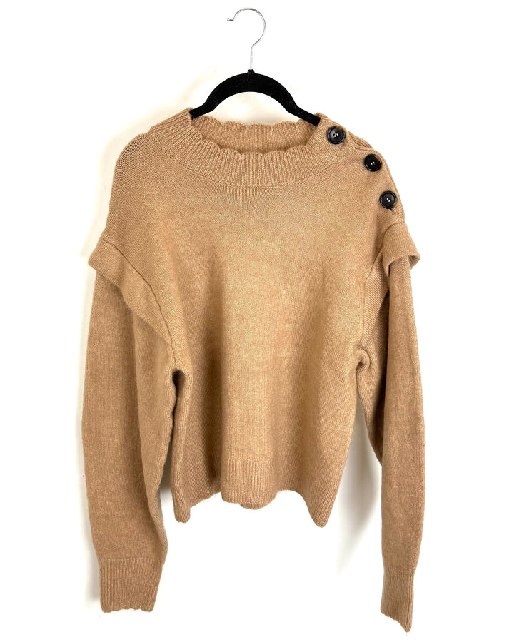 Brown Crewneck Detailed Sweater - Size 6/8