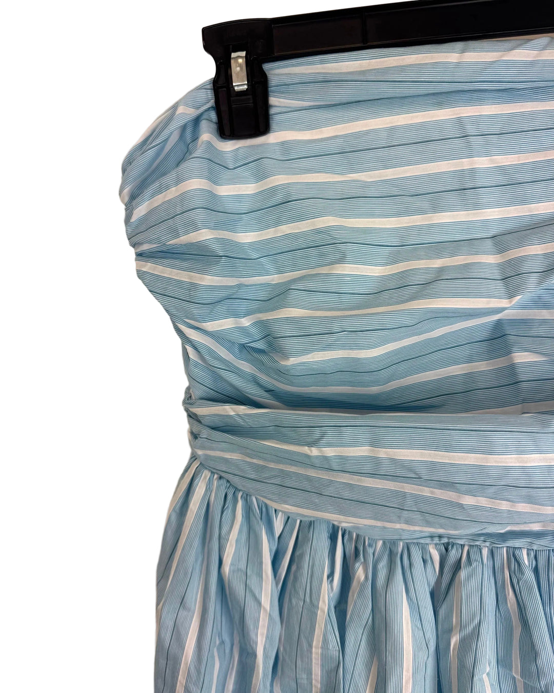 Strapless Blue and White Striped Dress - Size 8/10