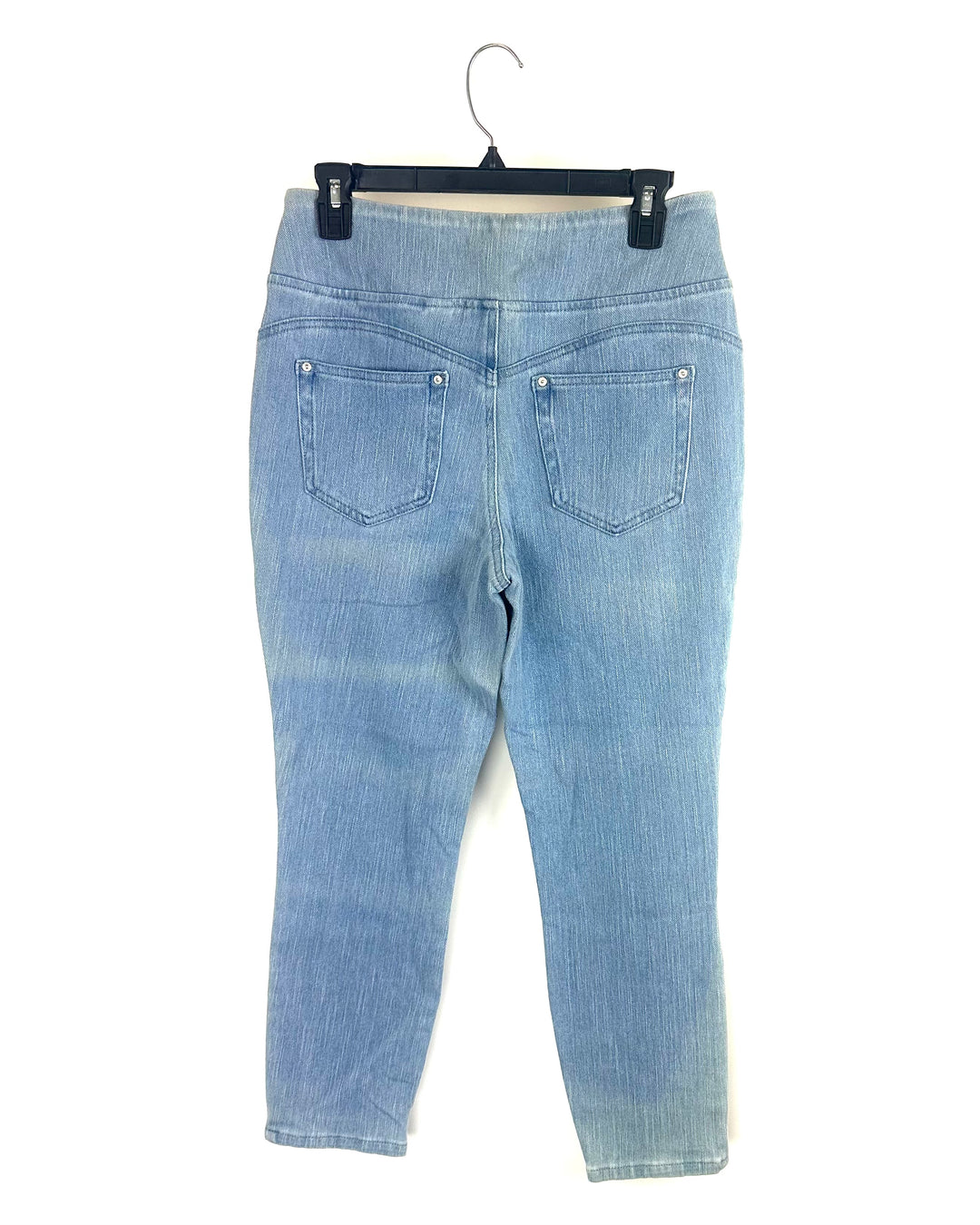 Light Wash Elastic Waistband Jeans - Size 6