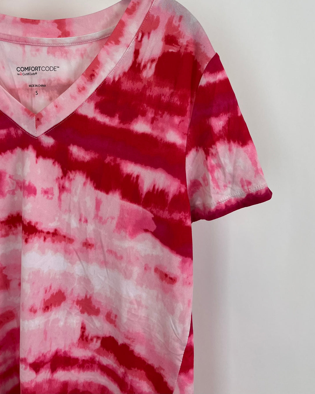 Pink Tie Dye V-neck Shirt - Size 4/6