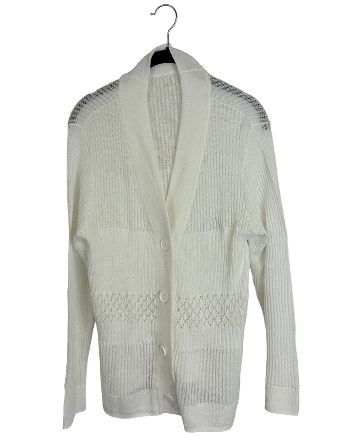 White Knit Cardigan - Size 4/6