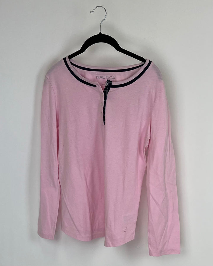 Light Pink Long Sleeve Top - Size Small