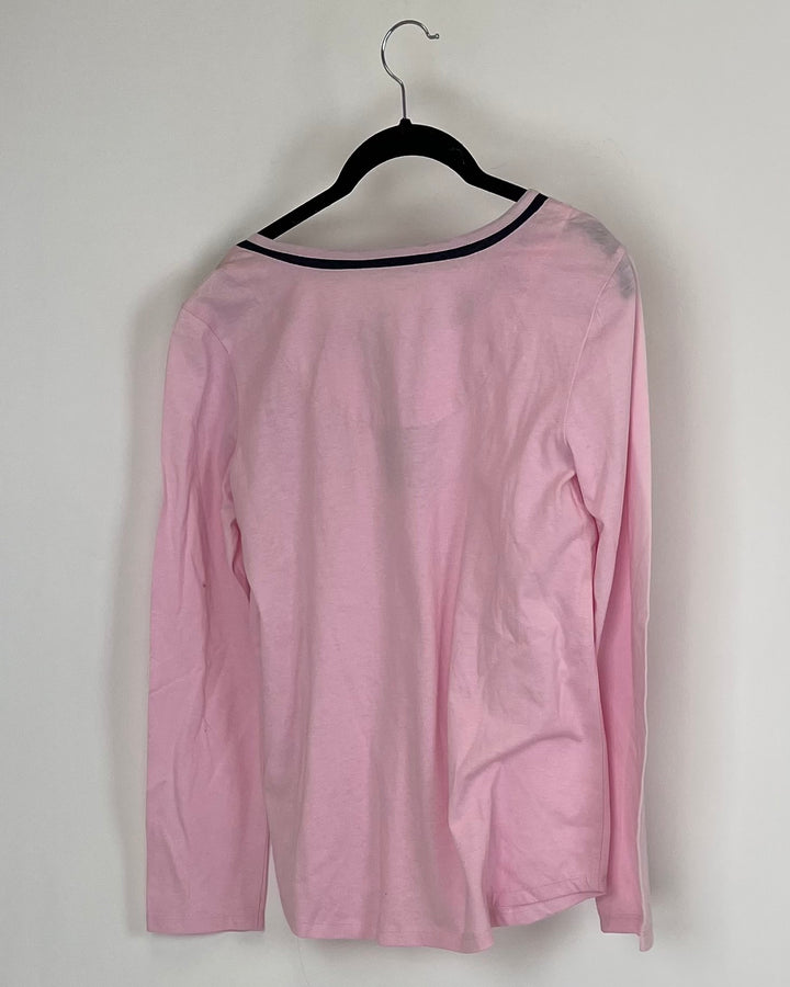 Light Pink Long Sleeve Top - Size Small