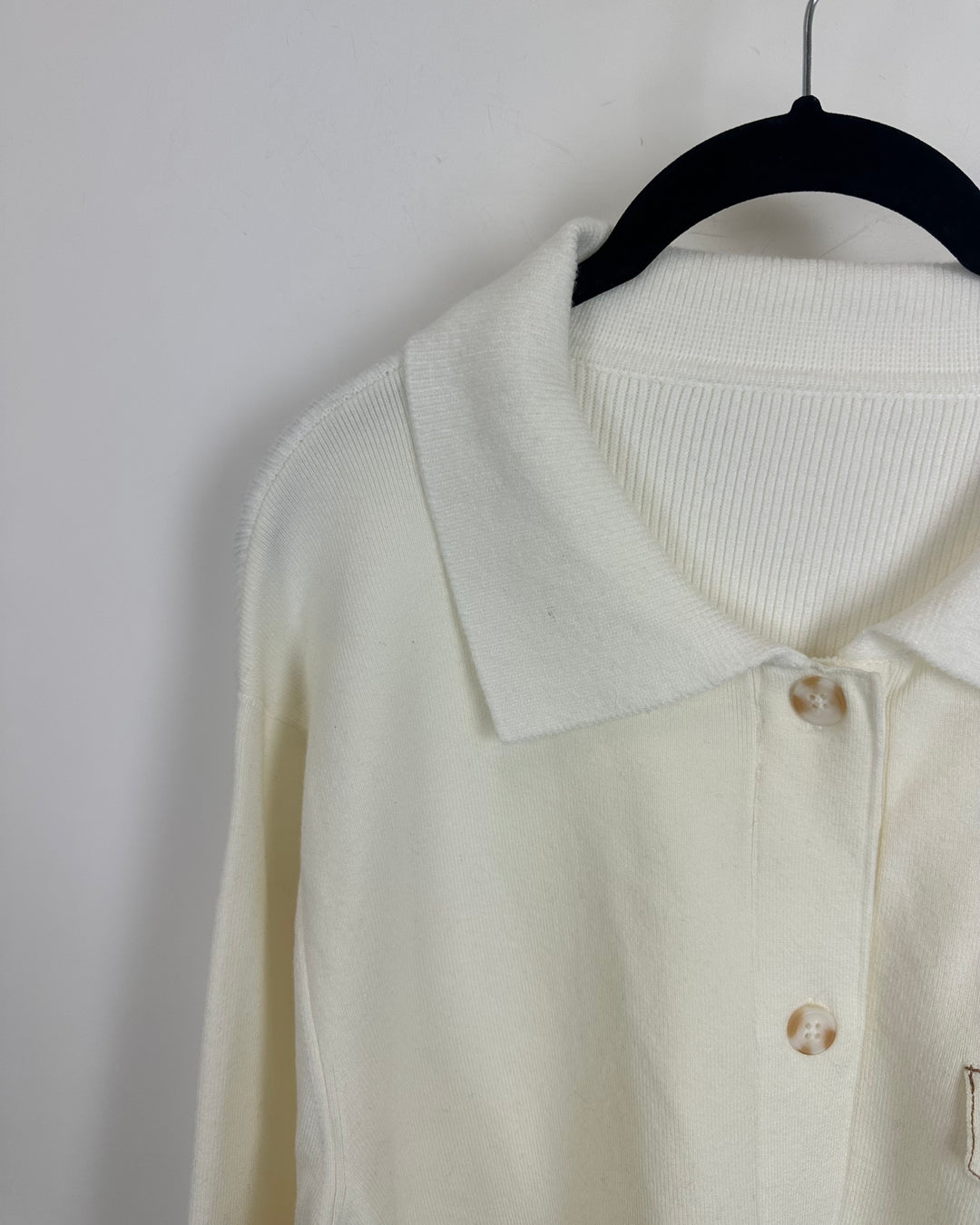 Cream Button Down Cardigan- Size 4/6