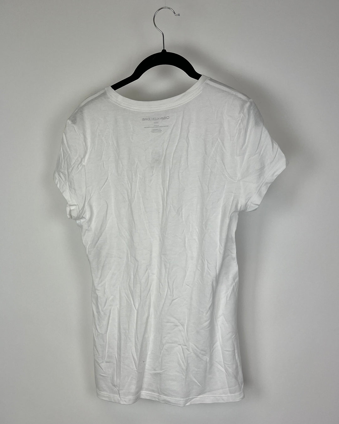 White Fitted Short Sleeve Top - Small