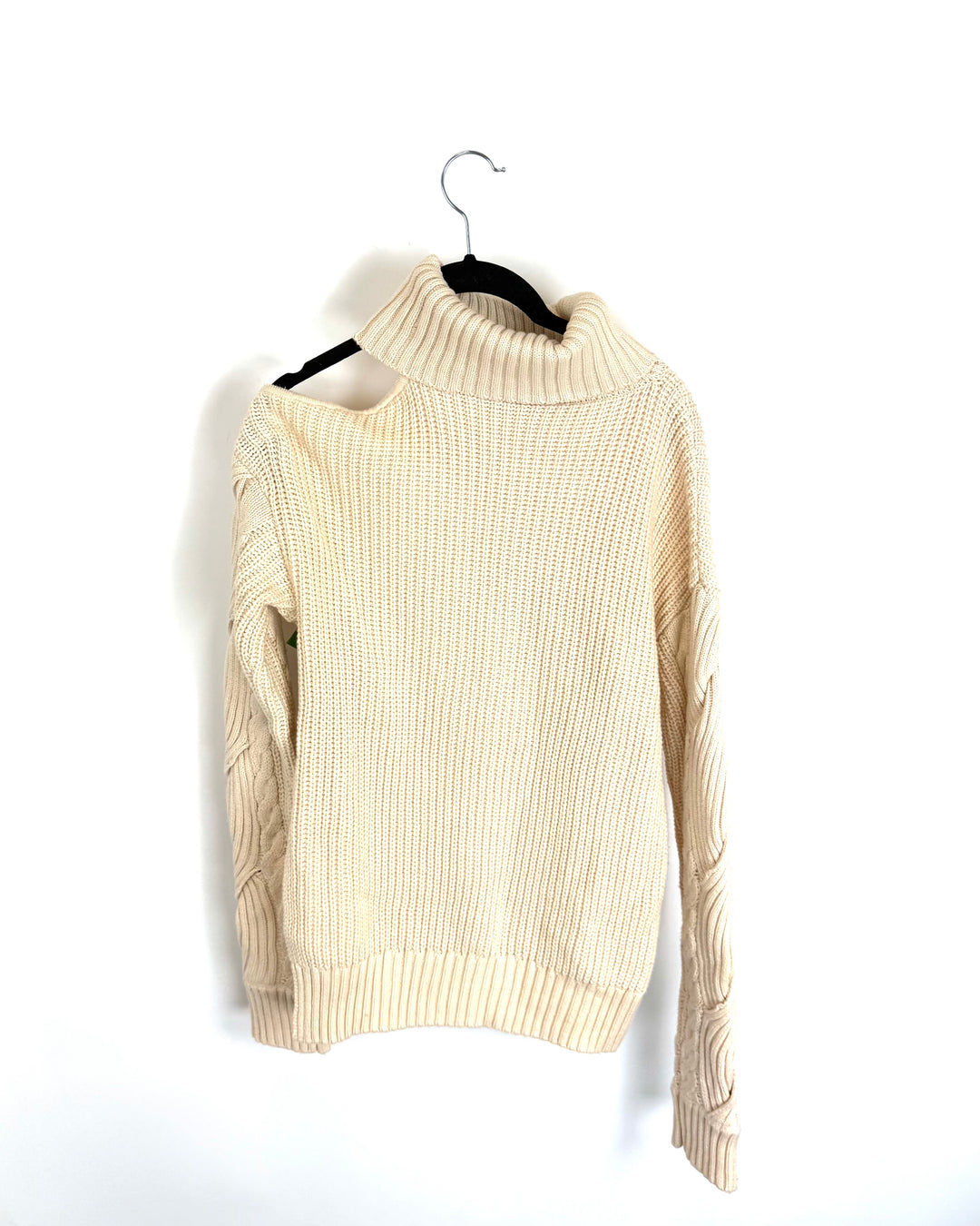 Cream Turtleneck Sweater - Size 0/2