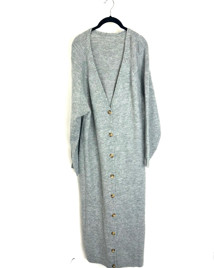 Grey Long Cardigan Dress - 8/10