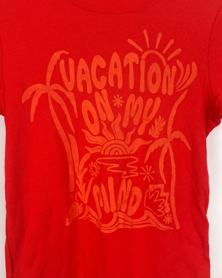 Red Vacation Graphic T Shirt - Size 2/4