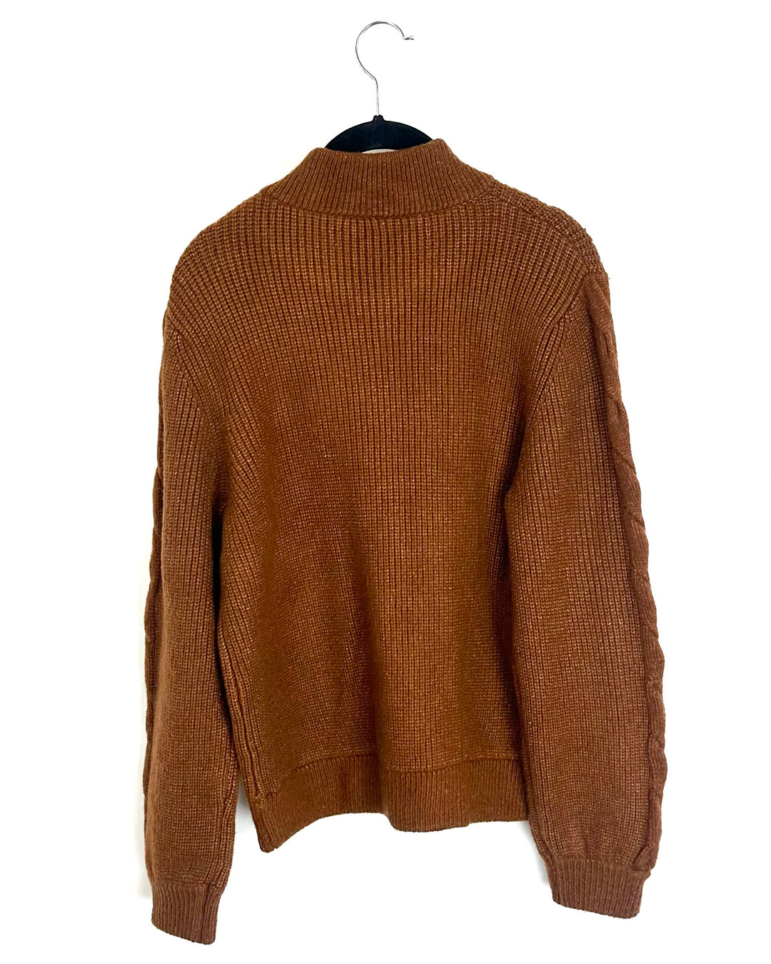 Brown Collared Cardigan- Size 2/4