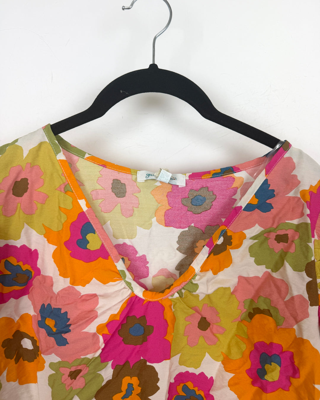 White Multicolor Floral Blouse - Size 6/8