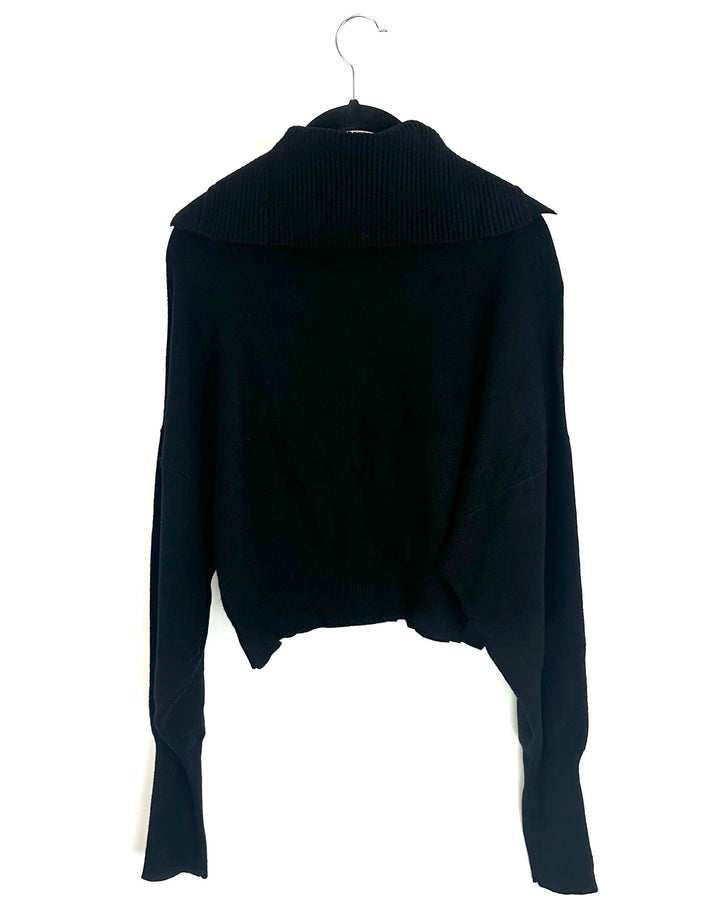 Black Turtleneck Cardigan- Size 4/6