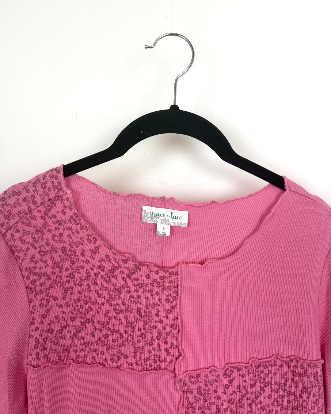 Pink Ruffle and Floral T Shirt - Size 2/4