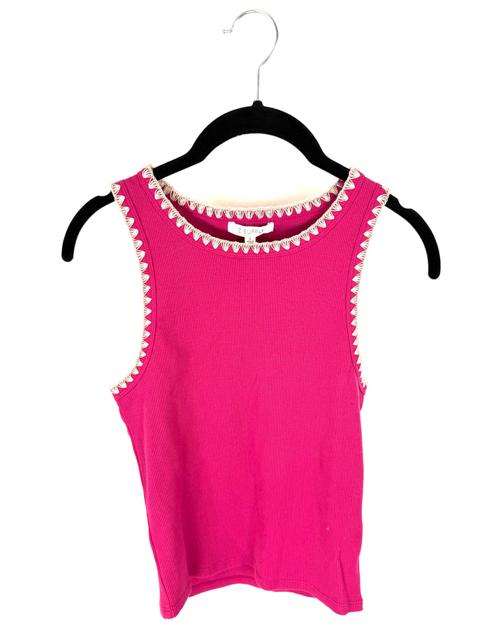 Magenta Ribbed Tank Top - Size 2/4