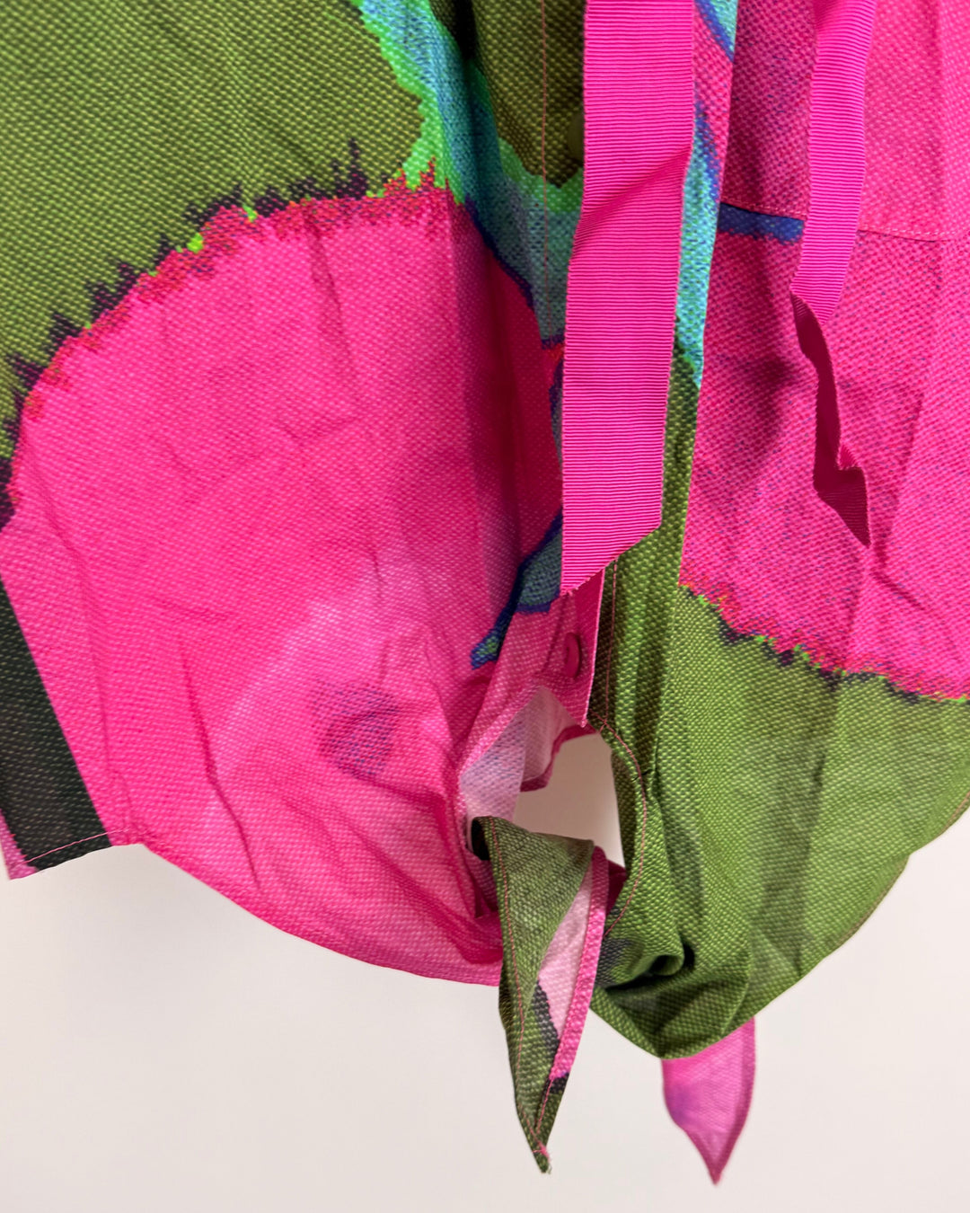 Pink and Green Sleeveless Button Down Top - Size 4/6