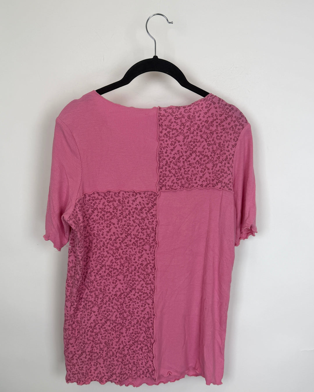 Pink Ruffle and Floral T Shirt - Size 2/4
