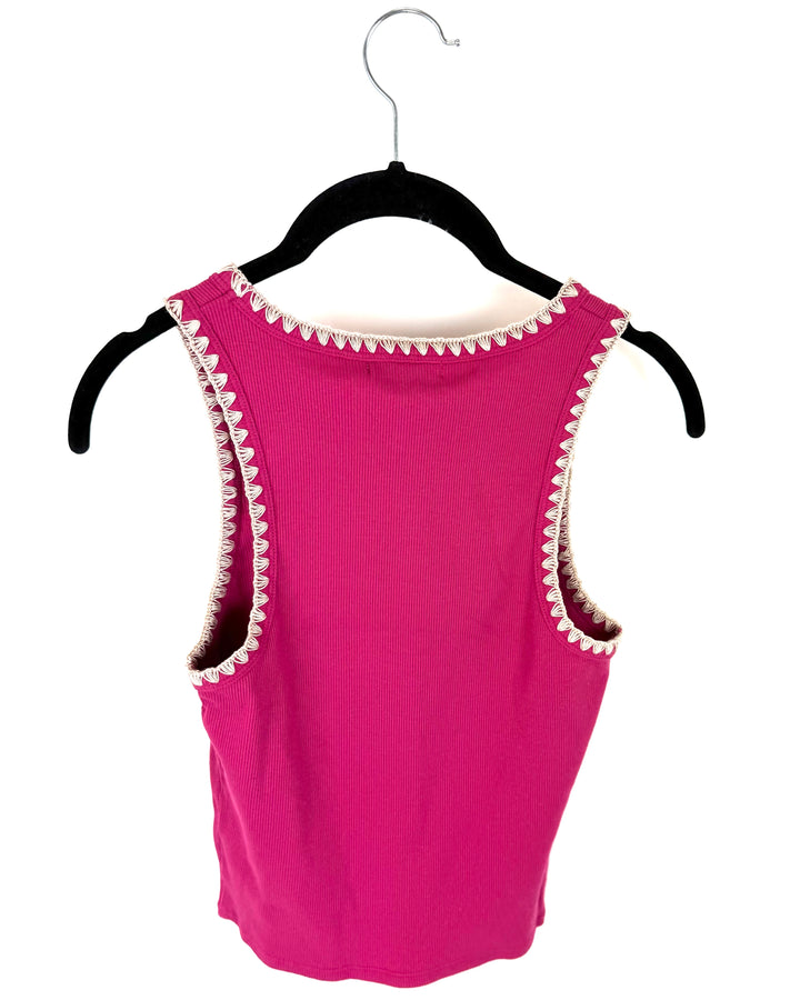 Magenta Ribbed Tank Top - Size 2/4