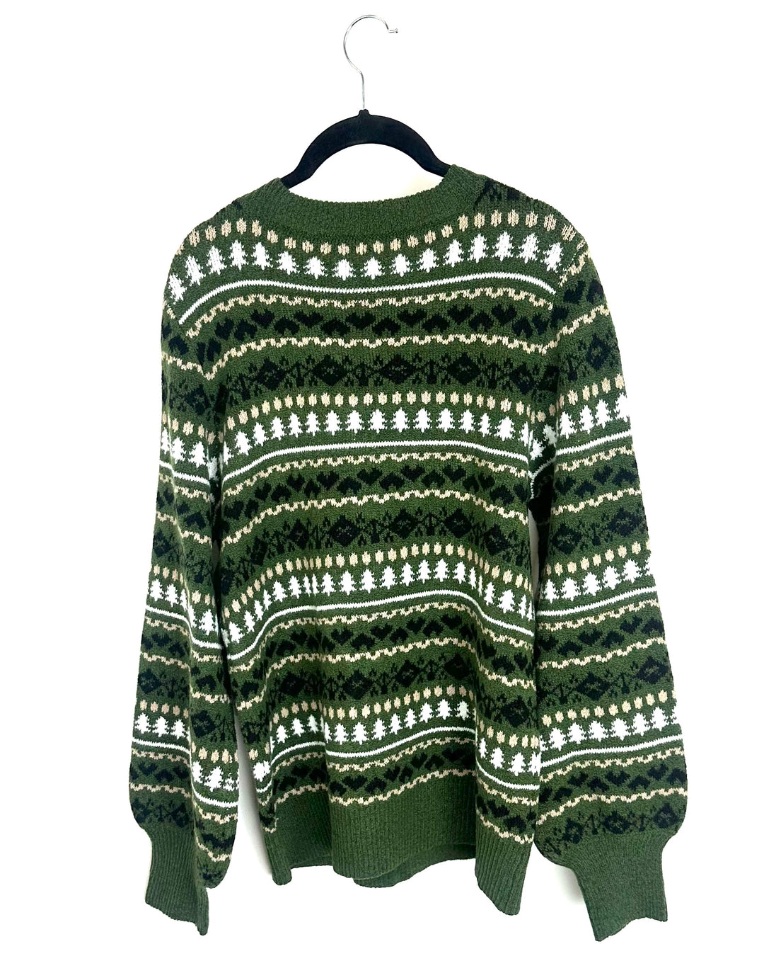 Green Holiday Tree Pattern Sweater - Size 4/6
