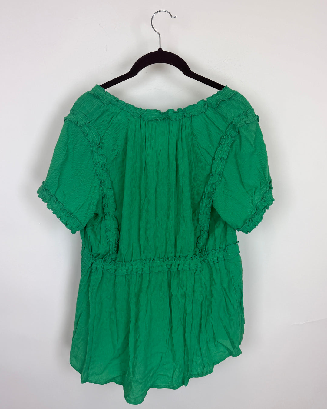 Green Ruffle Button Up Blouse - Size 2/4 and 4/6