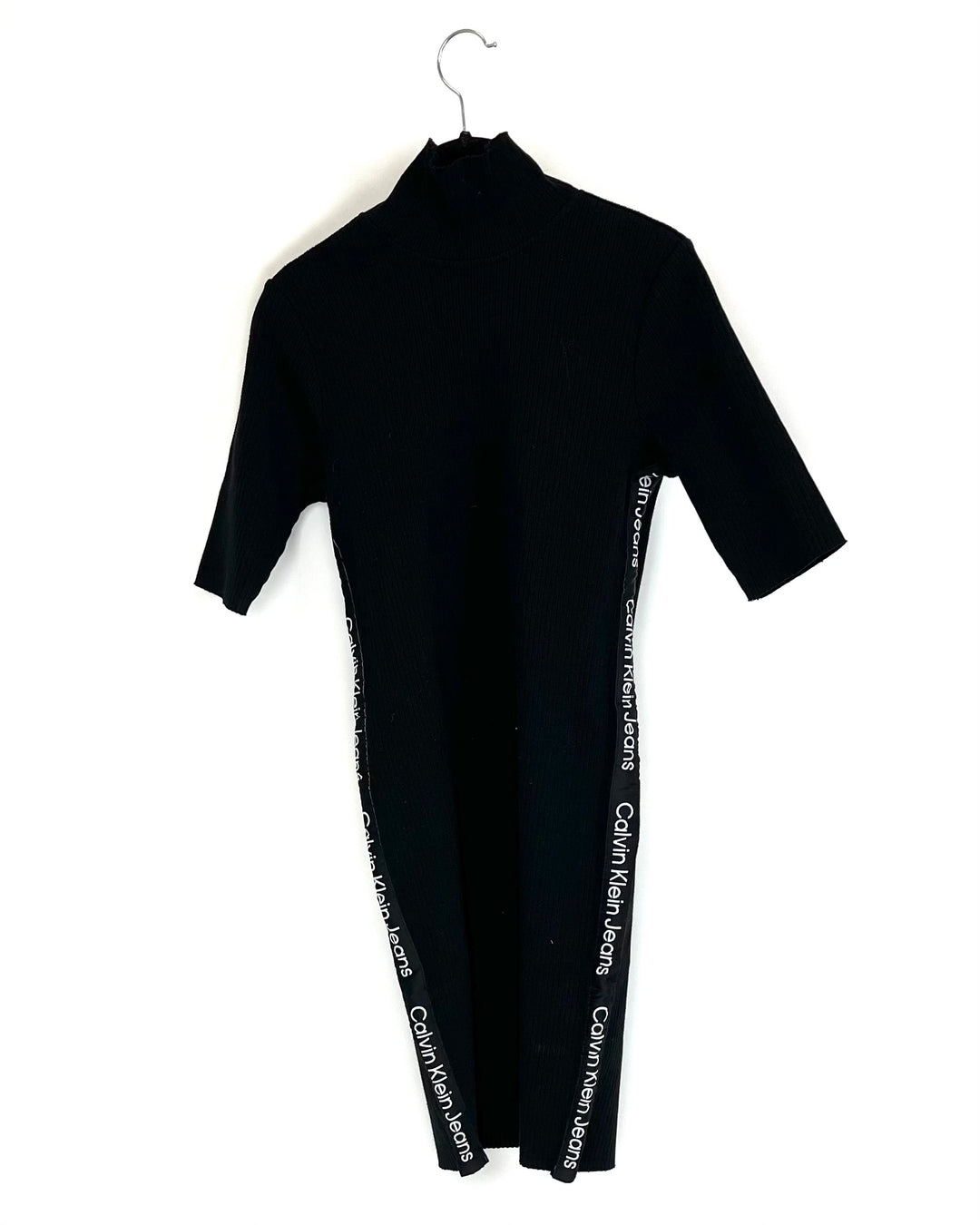 Black Ribbed Dress - Small