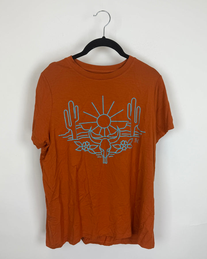 Orange Desert Graphic T Shirt - Size 4/6