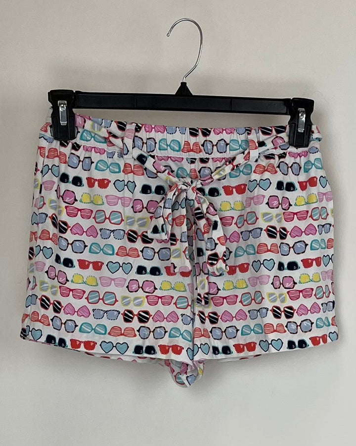 Sunglass Print Lounge Shorts - Size Small