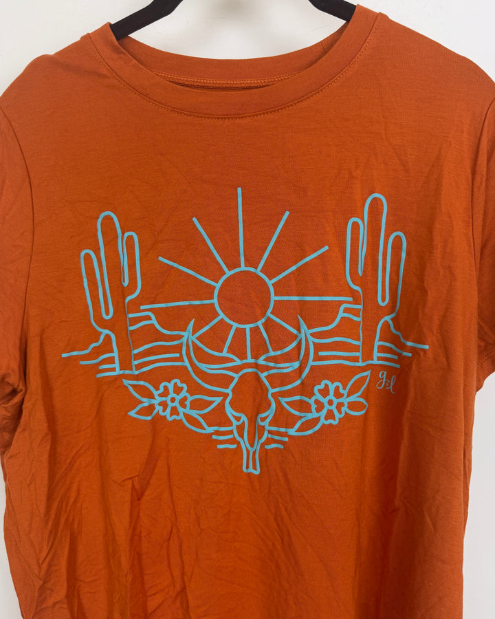 Orange Desert Graphic T Shirt - Size 4/6