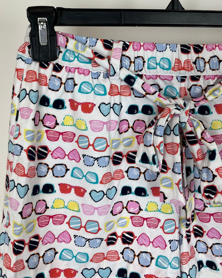 Sunglass Print Lounge Shorts - Size Small