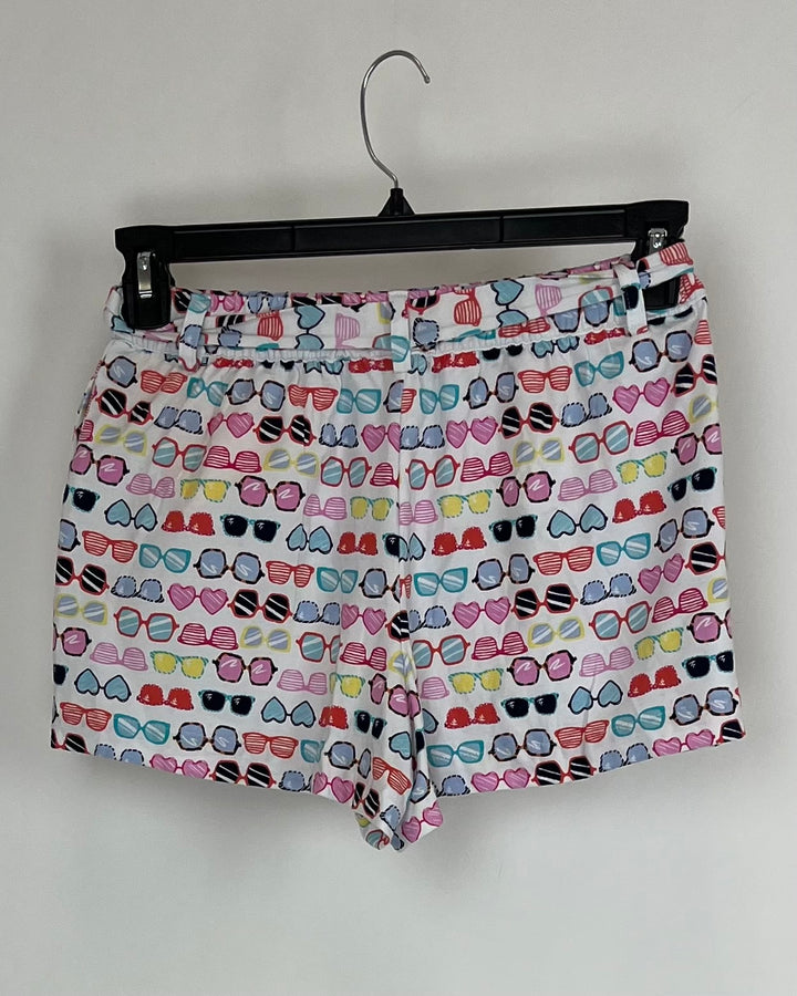 Sunglass Print Lounge Shorts - Size Small