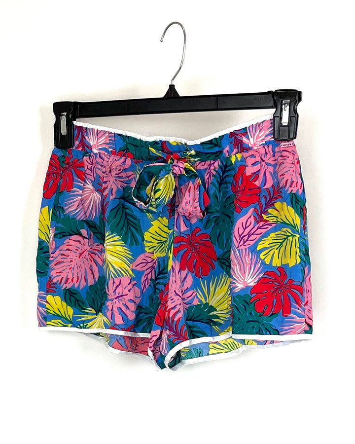 Tropical Print Flowy Shorts -  Small