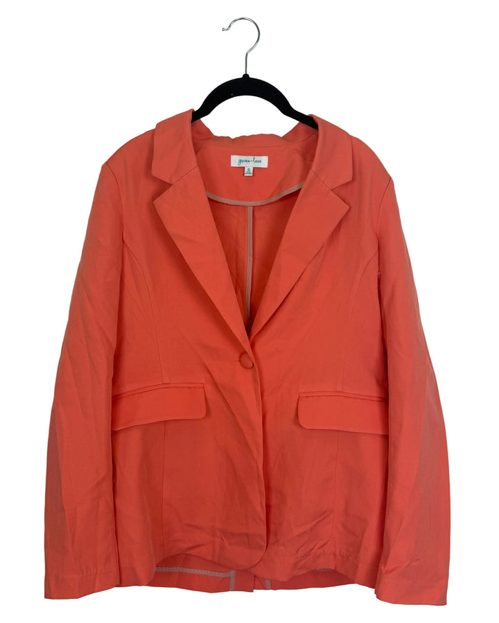 Coral Blazer- Size 2/4