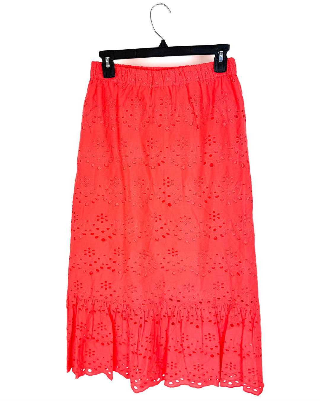Coral Eyelet Lace Skirt - Size 0-10