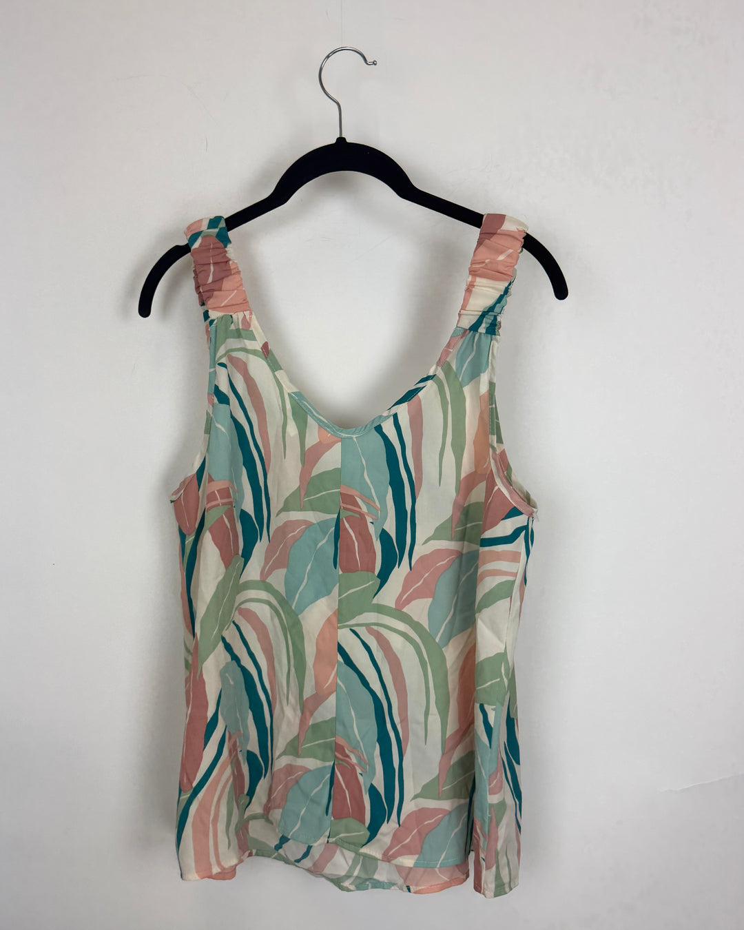 White Multicolor Leaf Tank Top - Size 4/6