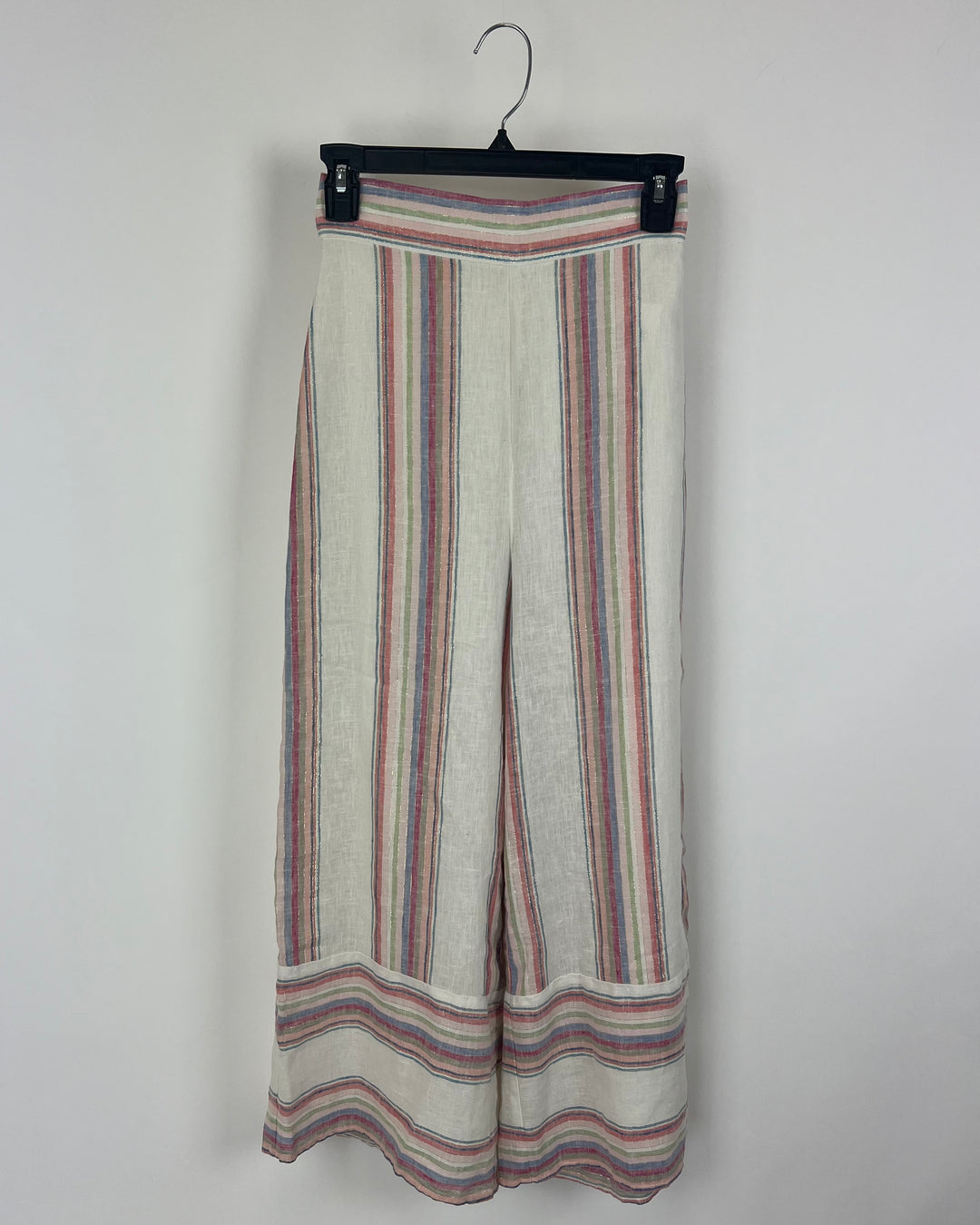 Colorful Striped Linen Pants - Size 0-2