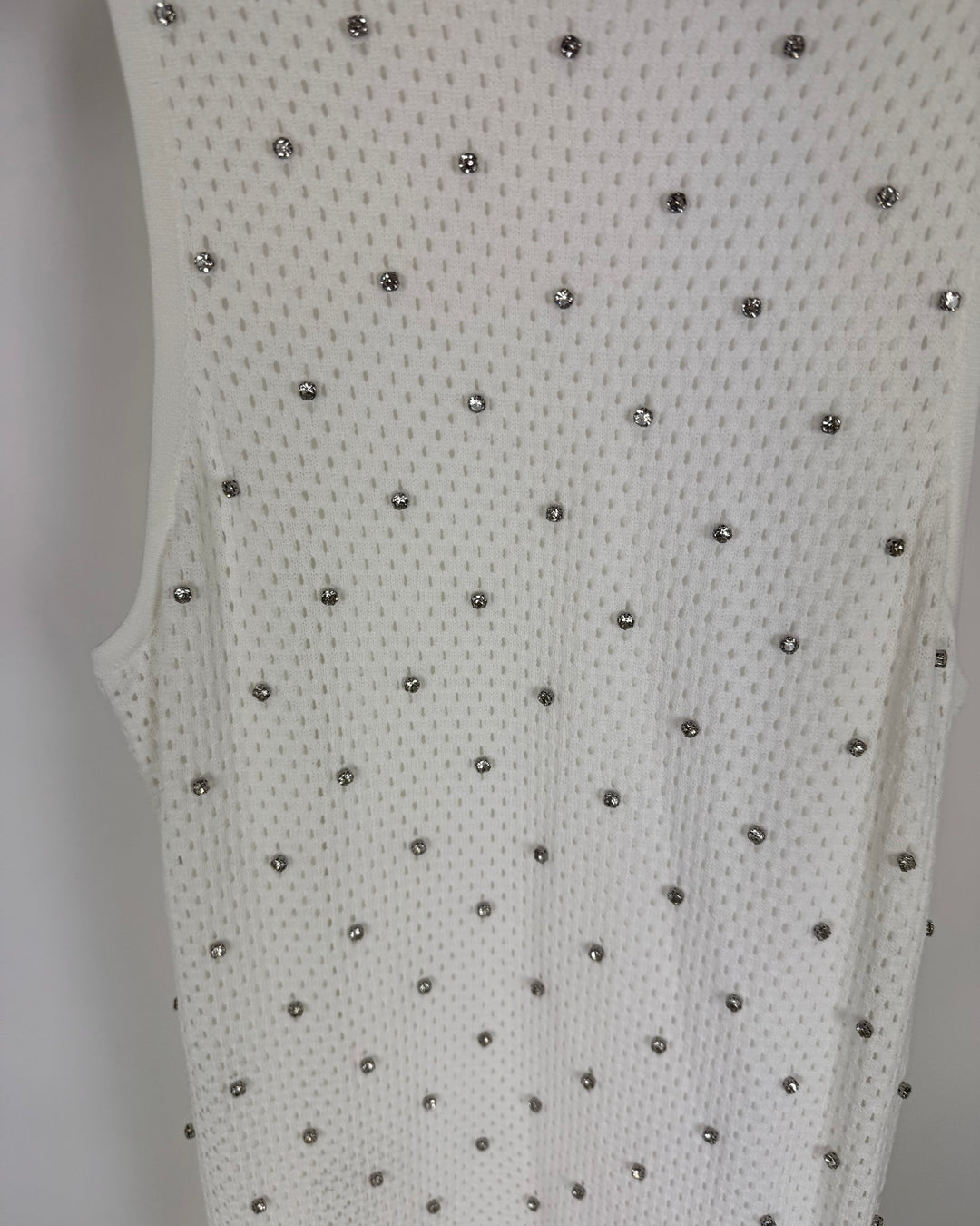White Studded Maxi Dress - Size 0/2