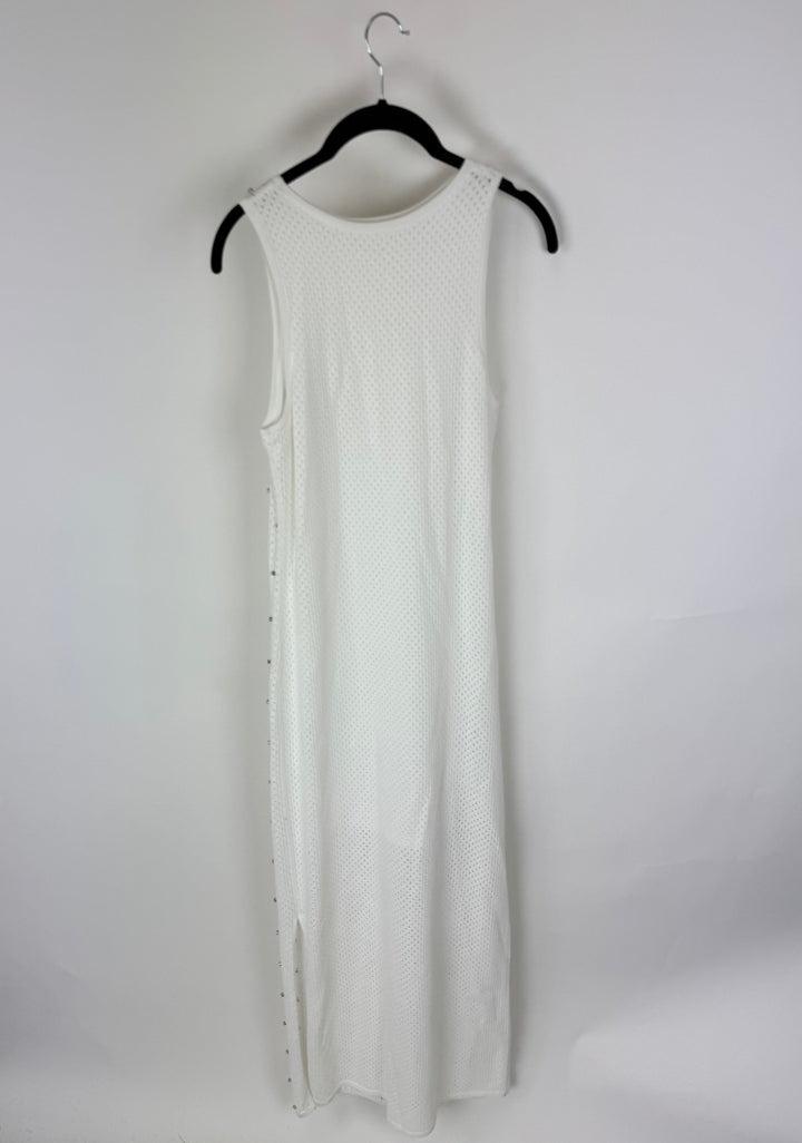 White Studded Maxi Dress - Size 0/2