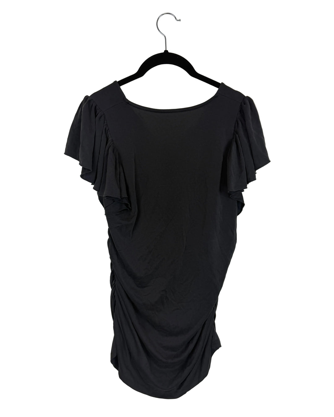Dark Gray Ruffle Sleeve Tee- Size 2/4