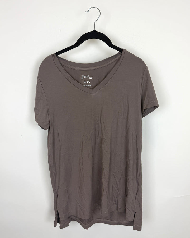 Lavender V Neck T Shirt - Size 0/2 and 2/4