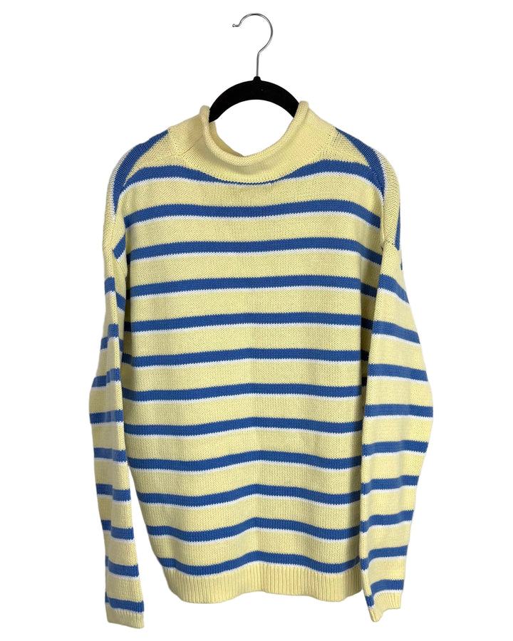 Yellow & Blue Striped Sweater - Size 4/6