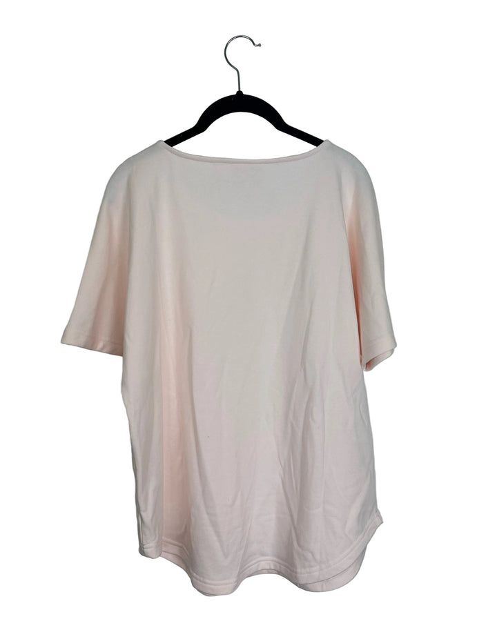 Pale Pink Heavyweight Top - Size 6/8