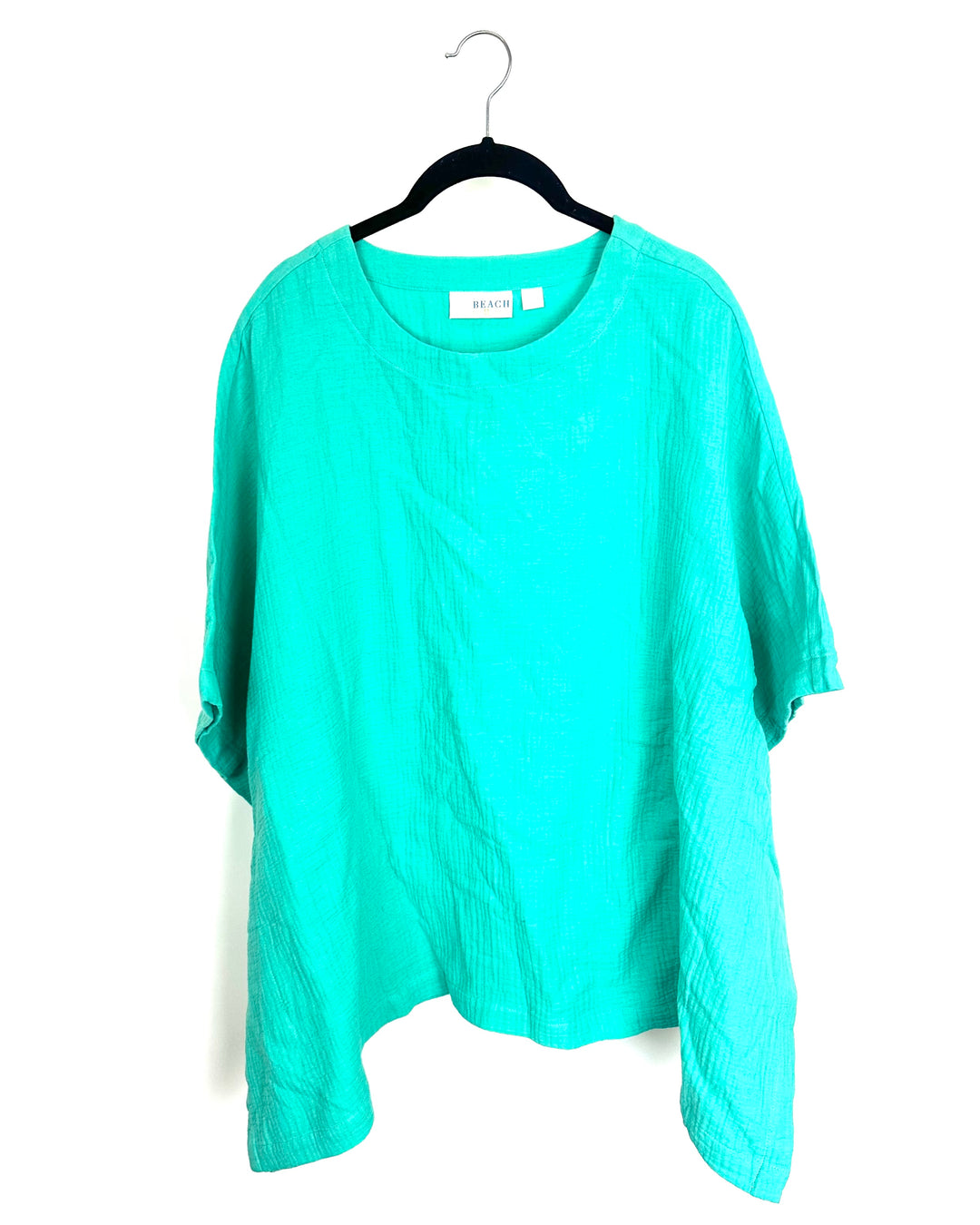 Teal Textured Lightweight Poncho Top - Size 6/8