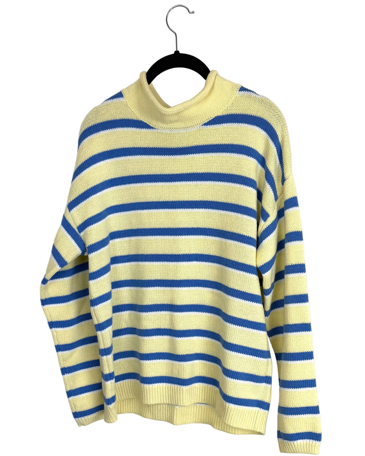 Yellow & Blue Striped Sweater - Size 4/6