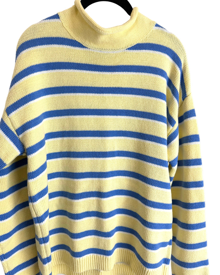 Yellow & Blue Striped Sweater - Size 4/6