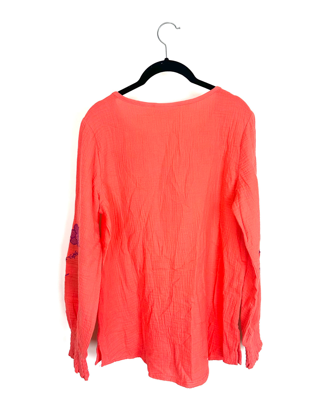 Coral and Purple Embroidered Top - Size 4/6
