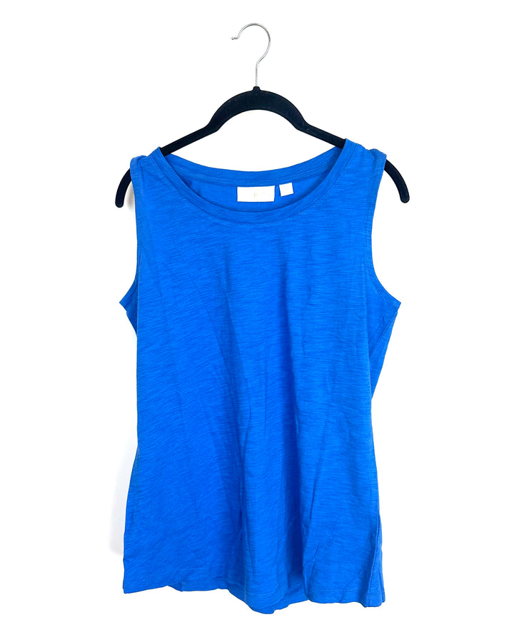 Bright Blue Heathered Tank Top - Size 6/8