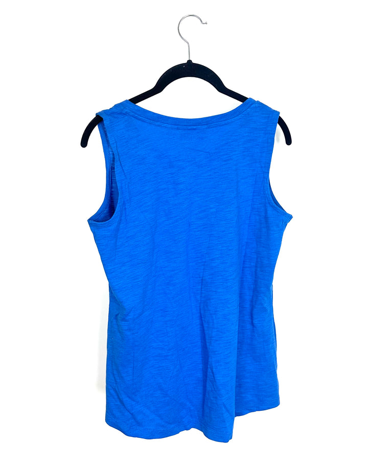 Bright Blue Heathered Tank Top - Size 6/8